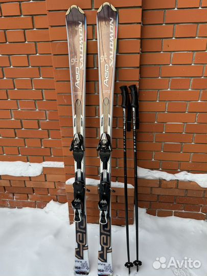 Горные лыжи, ботинки, палки, чехол