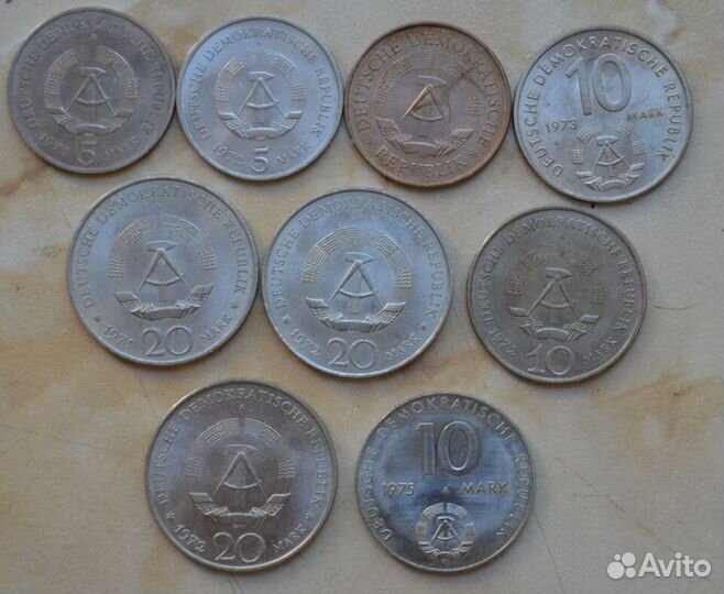 Германия гдр 5 марок
