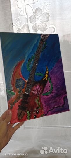 Картина гитары лично рисовал