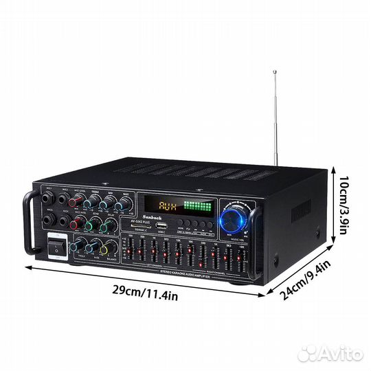 Новый мощный усилитель 4 микр-на эквалайзер блютус