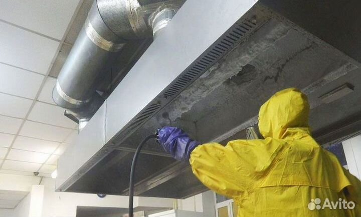 Очистка вентиляции от жира.Дезинфекция вентиляции