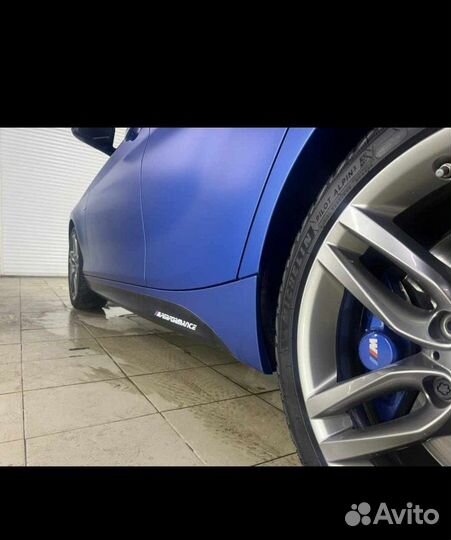 Наклейки на пороги M-Performance матовая новый