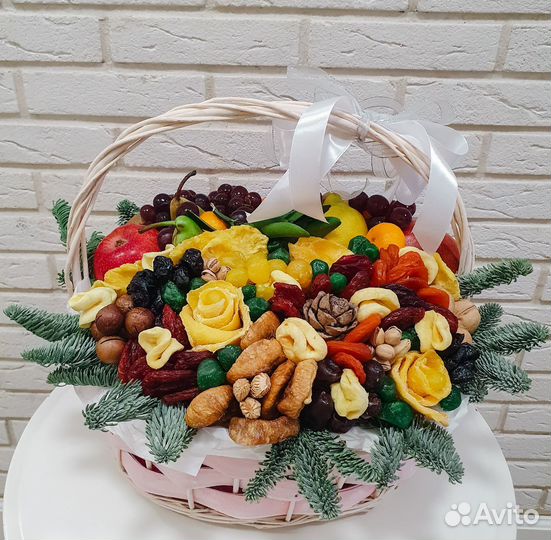 Фруктовая корзина, букет из сухофруктов, подарок