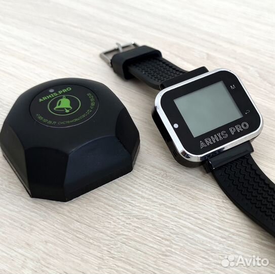 Кнопка вызова официанта модель Бургер с часами