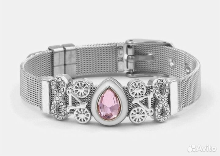 Браслет из нержавеющей стали с подвесками