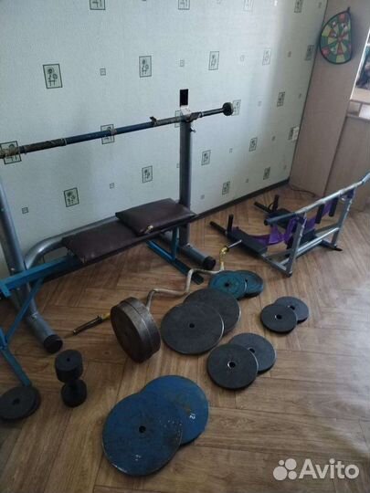 Штанга гриф блины бу