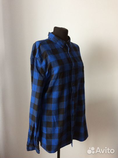 Рубашка хлопковая в клетку H&M XL 50