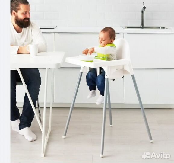 Высокий стульчик со столешницей антилоп икеа