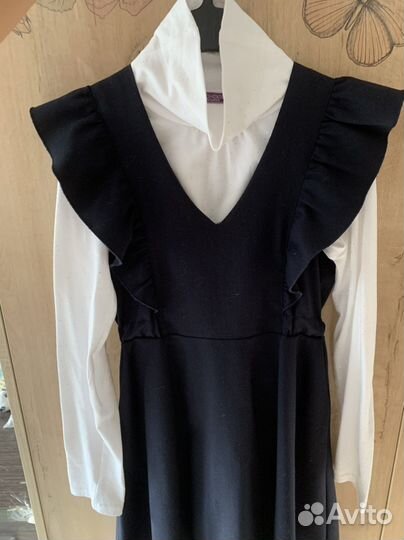 Школьный сарафан, юбка, водолазка 158 новая