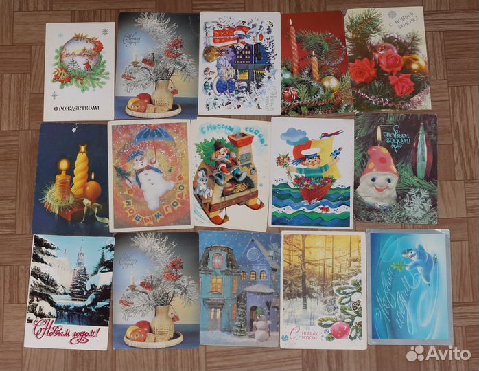 Советские открытки Новый год, 8 марта и др