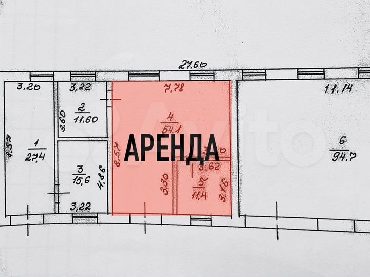 Производство, хранение 65,5 м²