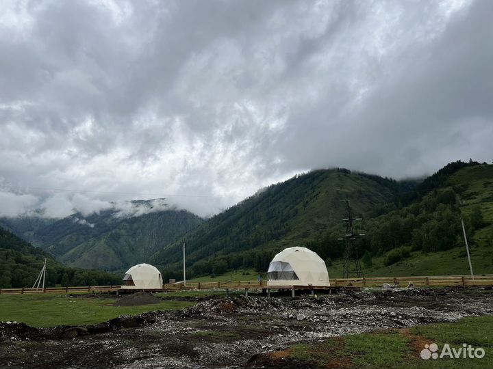 Купольный шатер для глэмпинга диаметр 6 м