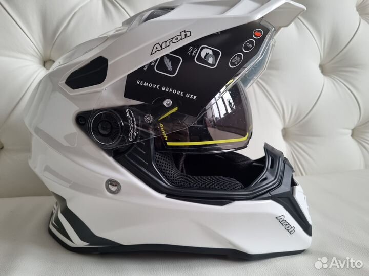 Шлем airoh commander color white gloss