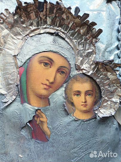 Иконы старинные, Казанская божия матерь 19 век