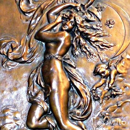 Панно.19 век.медная картина.3 D барельеф.Франция