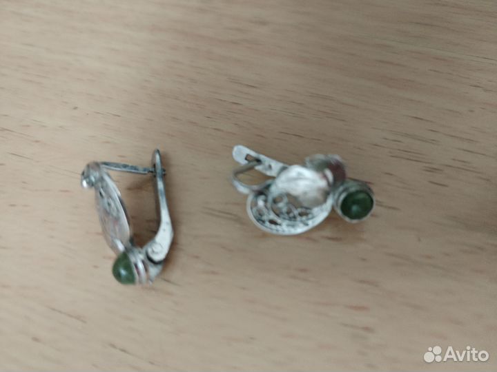 Винтажные серебро серьги