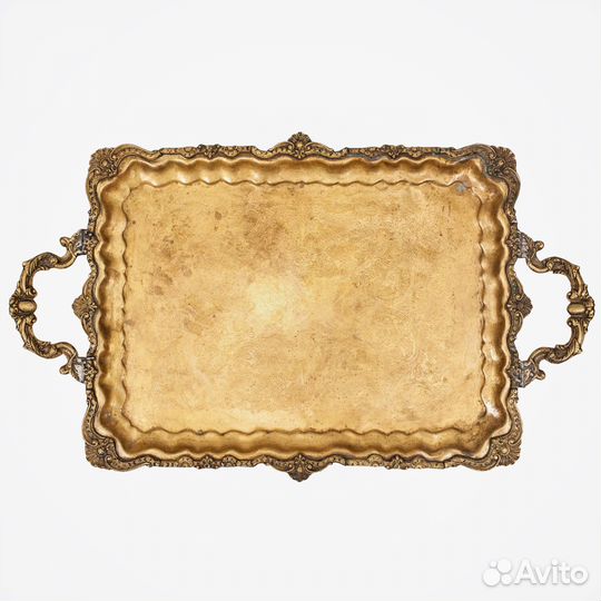 Много Подносов латунь антиквариат и серебрение
