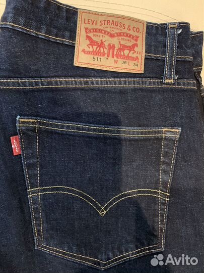 Джинсы levis 511 36/34 Оригинал