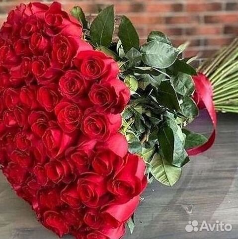Розы высокие Доставка цветов