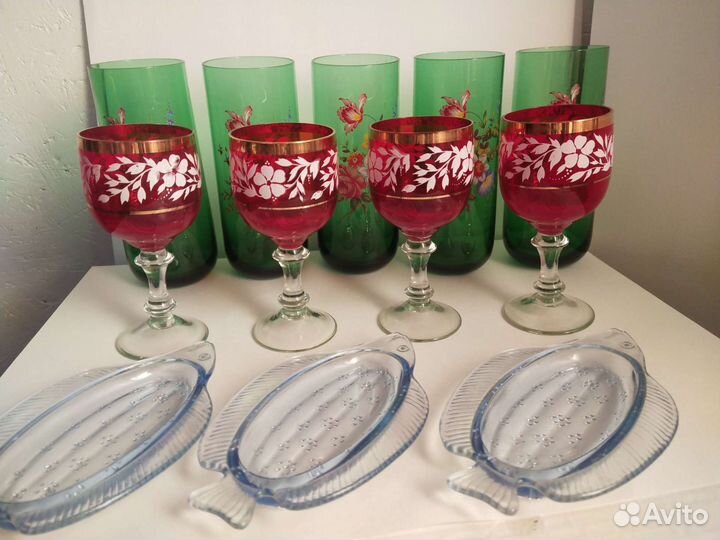 Цветное стекло.Бокалы,фужеры СССР