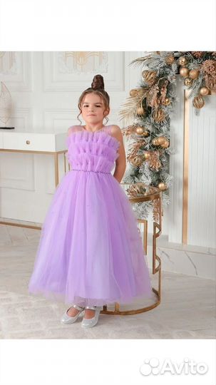 Нарядное платье для девочки 122 128