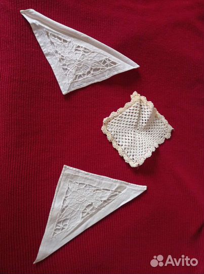 Салфетки, наволочки.кружева.Ручная работа