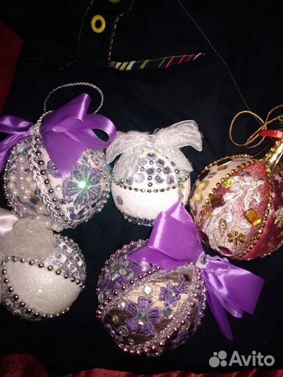 Новогодние шары,ручная работа