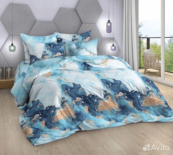 Простынь на резинке 160 200 поплин