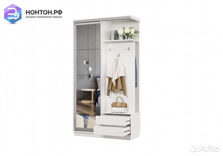 Прихожая-купе Анха мини белая