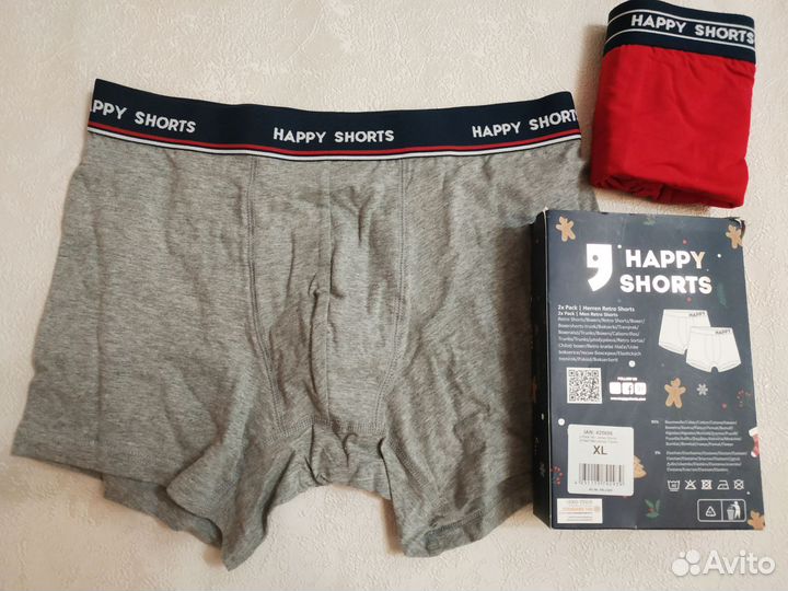 Боксеры в наборе Happy shorts, 2 шт, хлопок