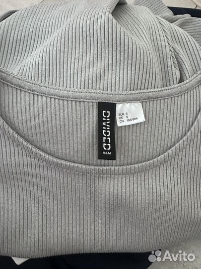 Платье h&m серое s