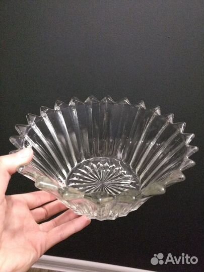 Салатник, конфетница стекло СССР 1950-е гг