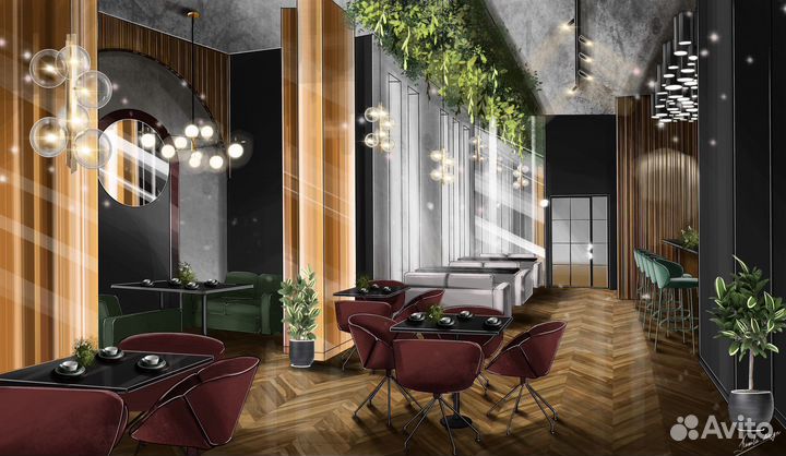 Скетч-визуализация интерьера