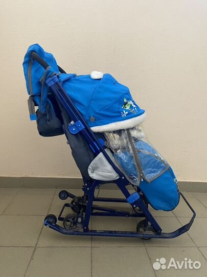 Санки с выдвижными колесами