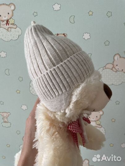 Шапочка для новорожденного теплая