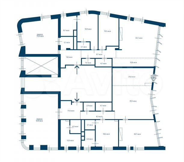 6-к. квартира, 325 м², 14/17 эт.