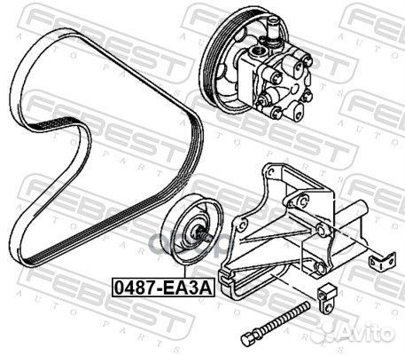 Ролик натяжной приводного ремня 0487EA3A Febest