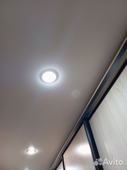 Натяжные потолки с установкой