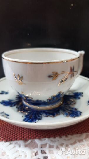 Чашка с блюдцем Вербилки 1940-1951