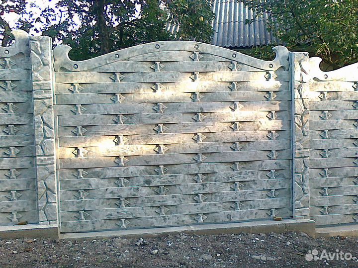 Забор бетонный