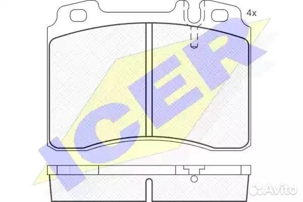 Колодки передние MB W124/202/210 icer 180861