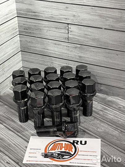Болт колесный BMW 14х1.25 27мм черный комплект 20ш