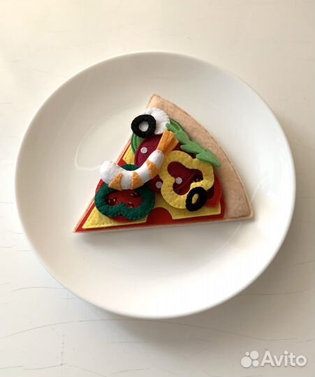 Пицца из фетра, еда из фетра, еда для кукол