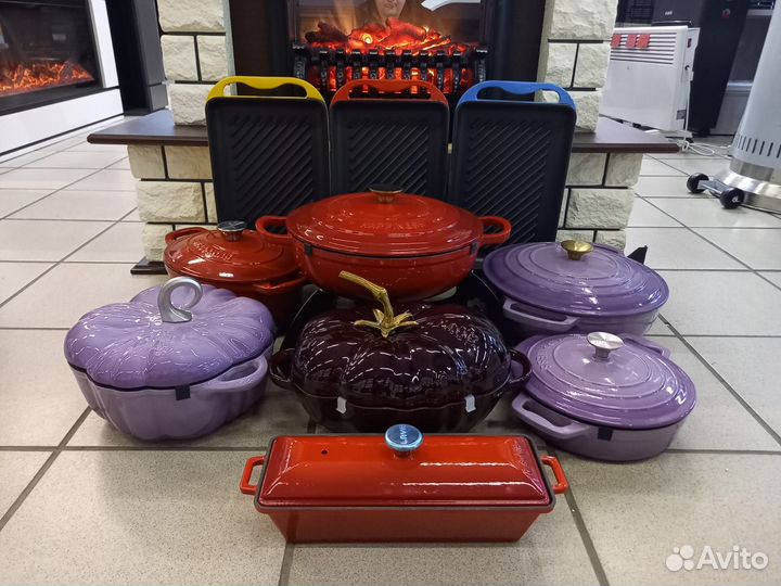 Чугунная Кастрюля сковорода цветная