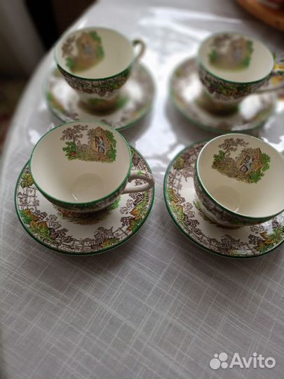 Винтажные кофейные пары Spode Byron Copeland