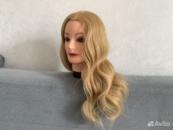 Голова манекен. Натуральный волос 50-60см