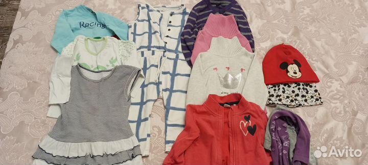 Вещи пакетом для девочки 80 см