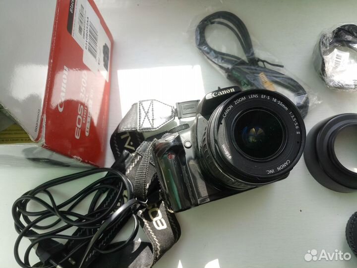 Canon EOS 350 D + доп. объектив + доп. аккумулятор