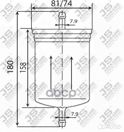 Фильтр топливный AD VW BMW MB nissan JS asakashi