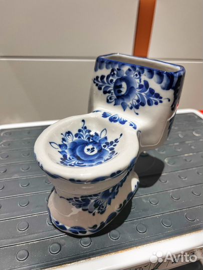 Гжель пепельница 